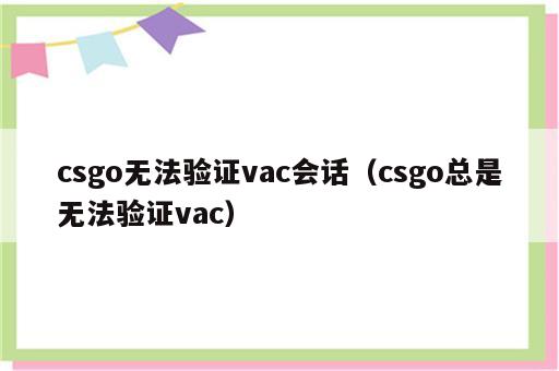 csgo无法验证vac会话（csgo总是无法验证vac）