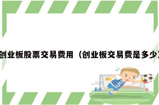 创业板股票交易费用（创业板交易费是多少）